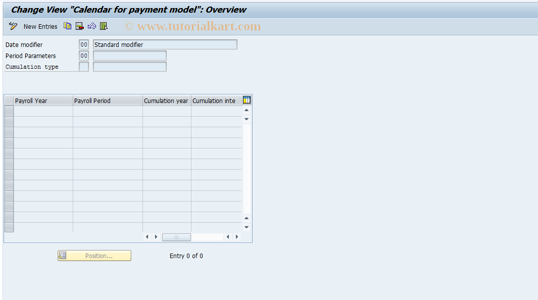 SAP TCode S_AHR_61000265 - IMG-Aktivität: OHAU1012