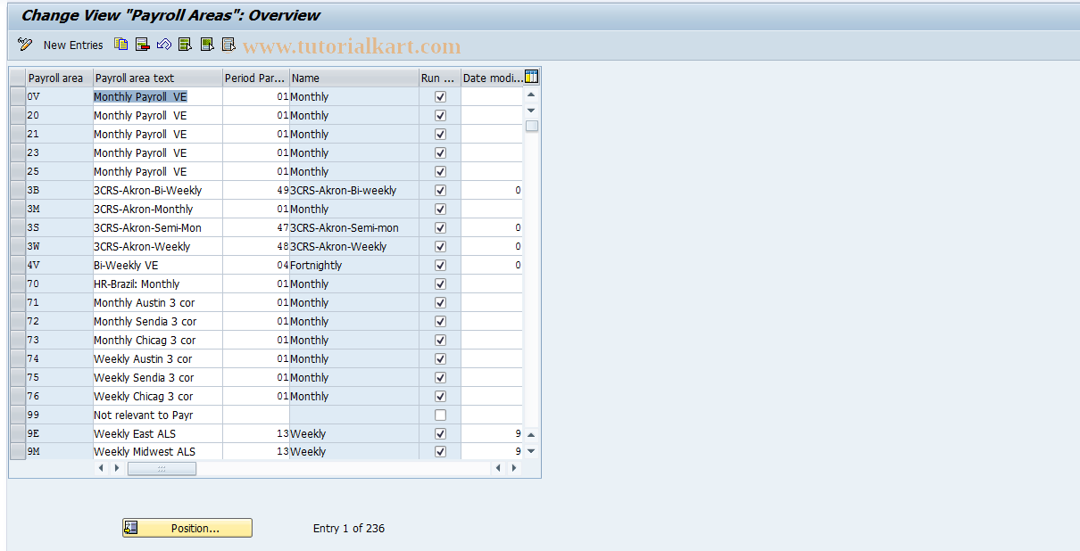 SAP TCode S_AHR_61000269 - IMG-Aktivität: OHAUUM006