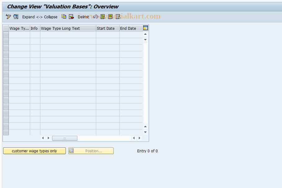 SAP TCode S_AHR_61000272 - IMG-Aktivität: OHAUTX001A