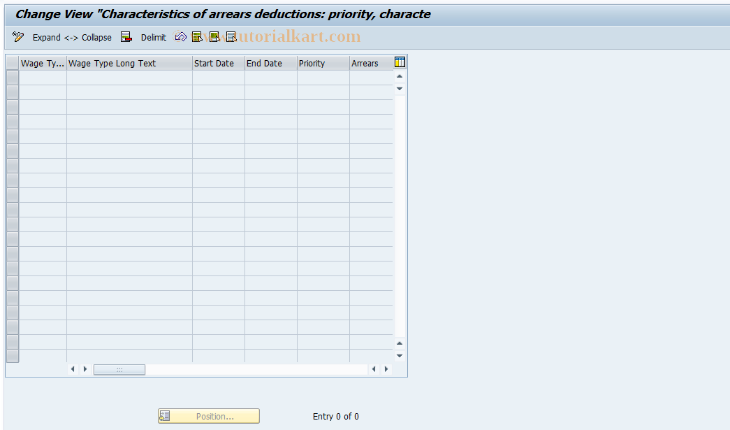 SAP TCode S_AHR_61000288 - IMG-Aktivität: OHAU1041