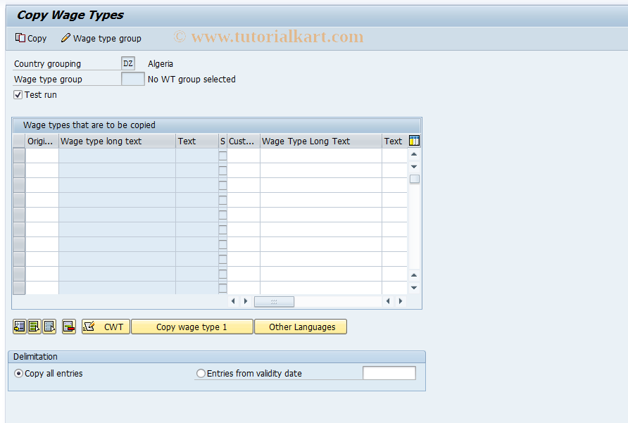 SAP TCode S_AHR_61000290 - IMG-Aktivität: OHAUBI120