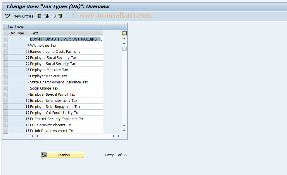 SAP TCode S_AHR_61000296 - IMG-Aktivität: OHAUTX00321