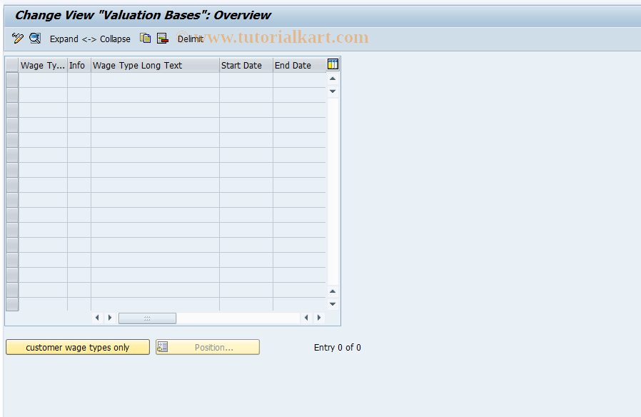 SAP TCode S_AHR_61000298 - IMG-Aktivität: OHAU10501