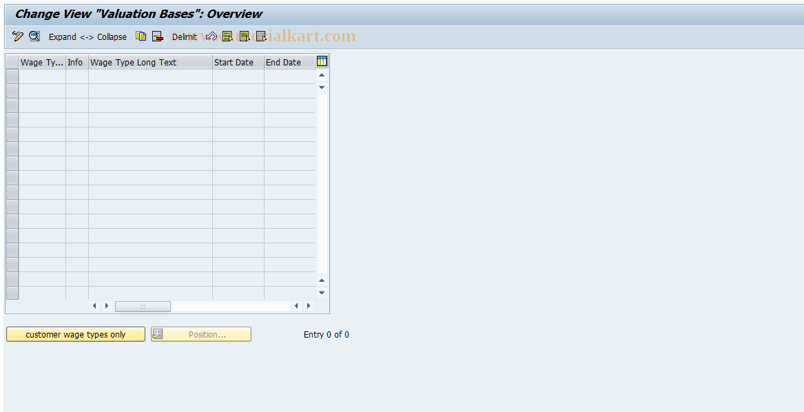 SAP TCode S_AHR_61000299 - IMG-Aktivität: OHAU10502