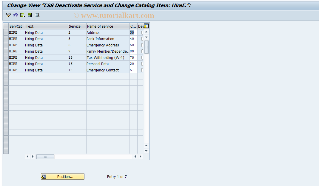 SAP TCode S_AHR_61000343 - IMG Activity: SIMG_ESSWWW_SDE