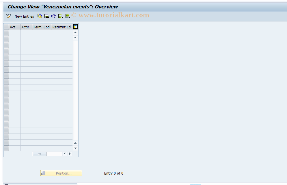 SAP TCode S_AHR_61000376 - IMG-Activity: OHAVETR801