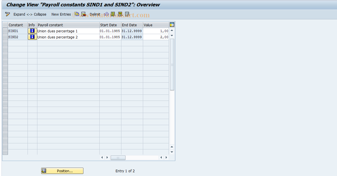 SAP TCode S_AHR_61000440 - IMG-Activity: OHAARSN003