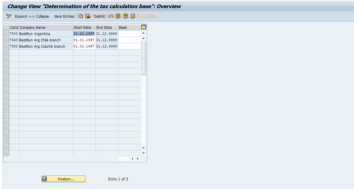 SAP TCode S_AHR_61000443 - IMG-Activity: OHAARTX001