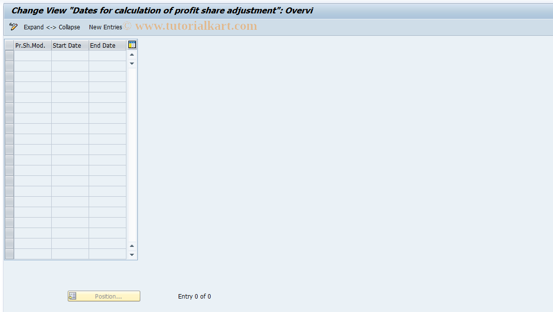 SAP TCode S_AHR_61000450 - IMG-Activity: OHAVEPS101