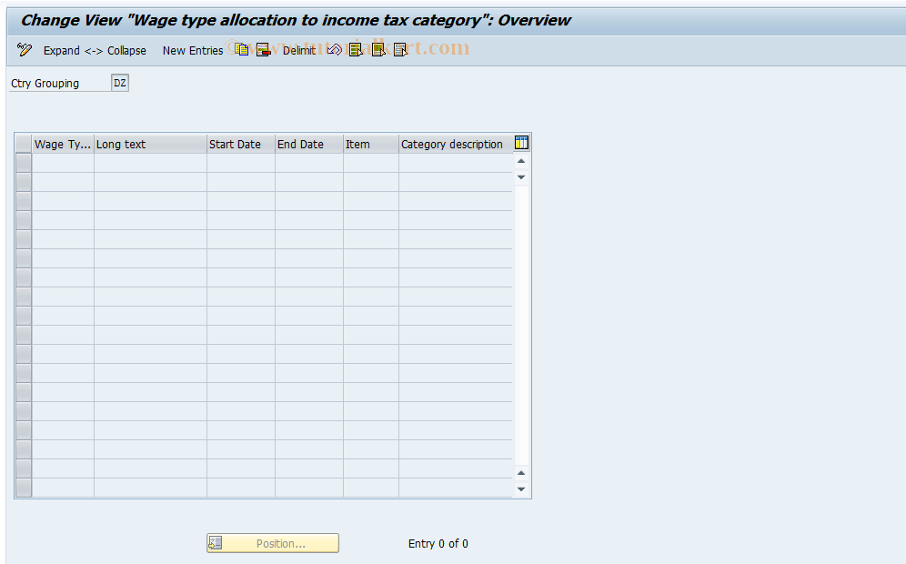 SAP TCode S_AHR_61000452 - IMG-Activity: OHAARTX003