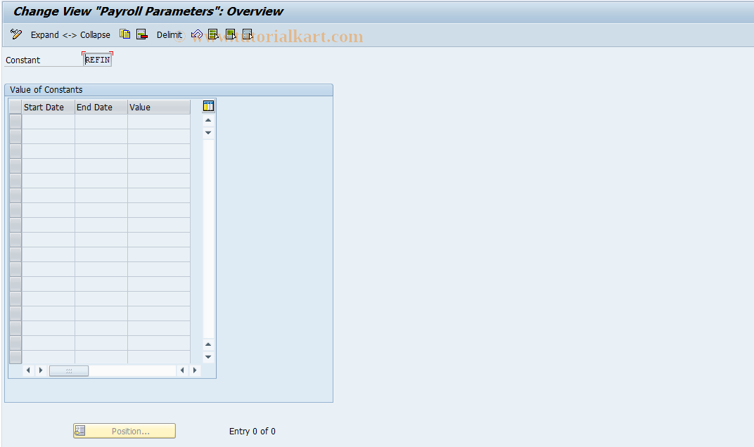 SAP TCode S_AHR_61000456 - IMG-Activity: OHAVE_DL023