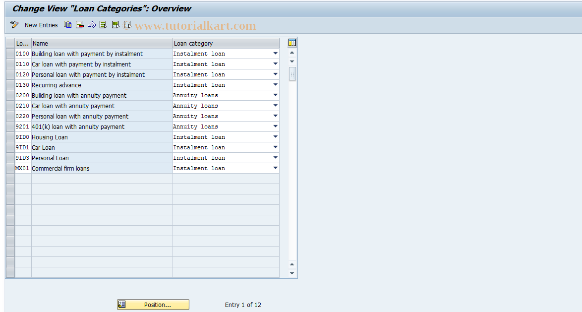SAP TCode S_AHR_61000471 - IMG-Activity: OHAVE_DL032