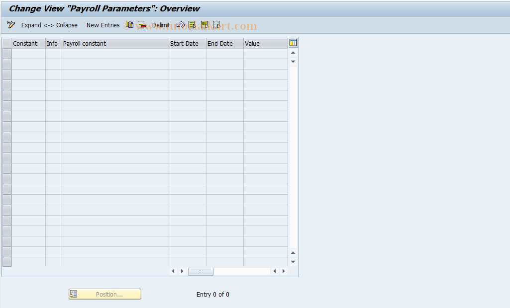 SAP TCode S_AHR_61000497 - IMG-Activity: OHAVEHP301