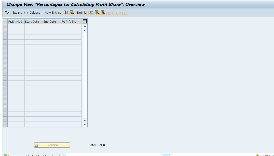 SAP TCode S_AHR_61000507 - IMG-Activity: OHAVEPS104