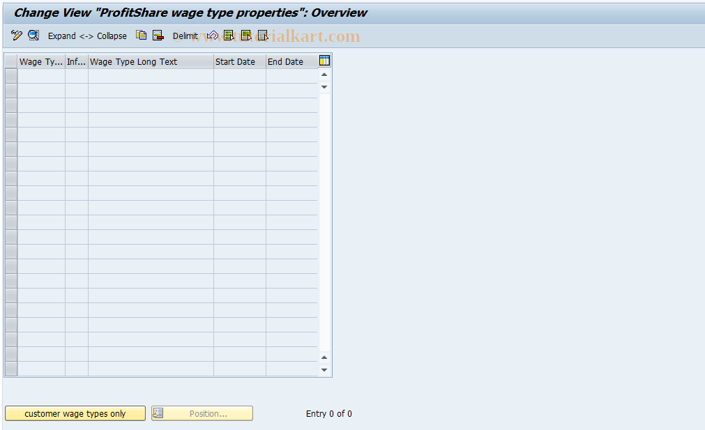 SAP TCode S_AHR_61000512 - IMG-Activity: OHAVEPS102