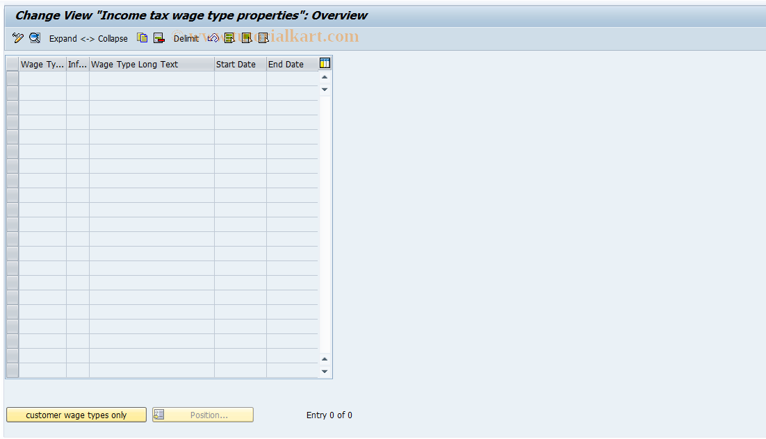 SAP TCode S_AHR_61000520 - IMG-Activity: OHAVETX703