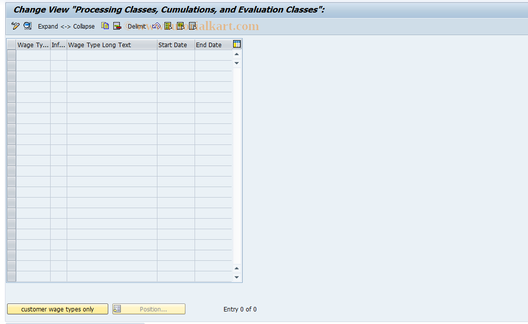 SAP TCode S_AHR_61000531 - IMG Activity: OHAMX_SS520