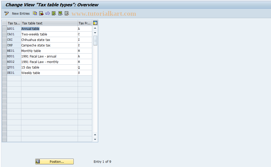 SAP TCode S_AHR_61000537 - IMG Activity: OHAMX_IM110
