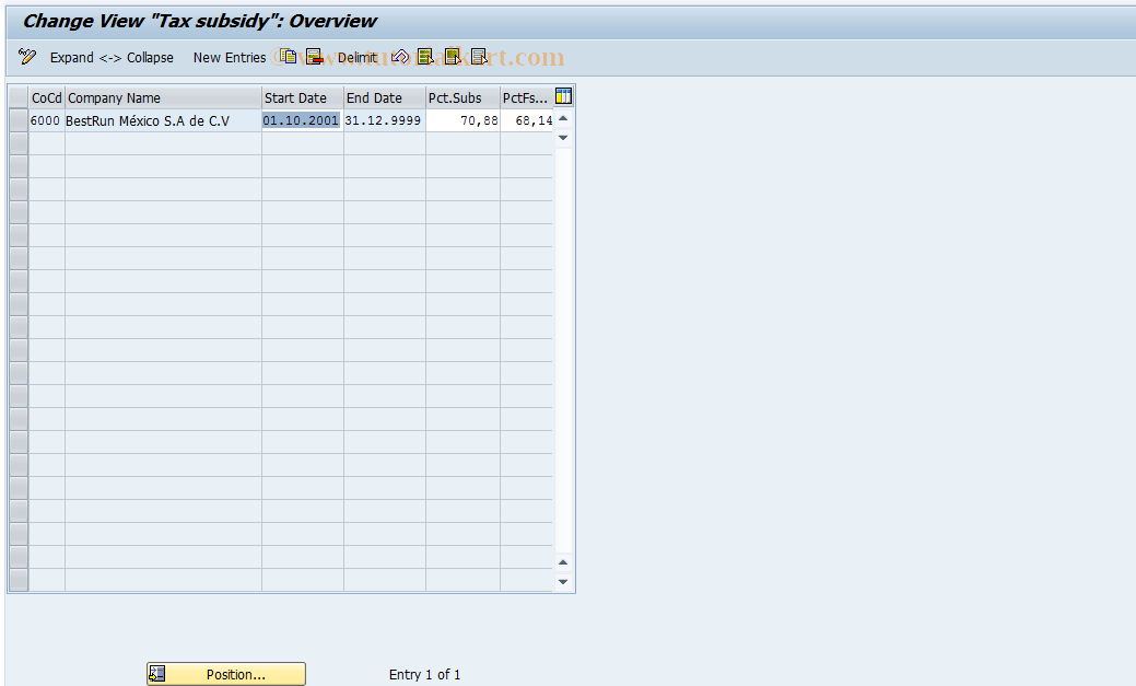SAP TCode S_AHR_61000543 - IMG Activity: OHAMX_IM140