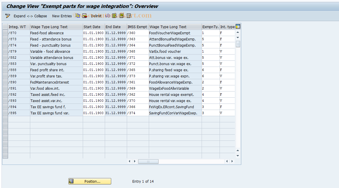 SAP TCode S_AHR_61000546 - IMG Activity: OHAMX_SS210