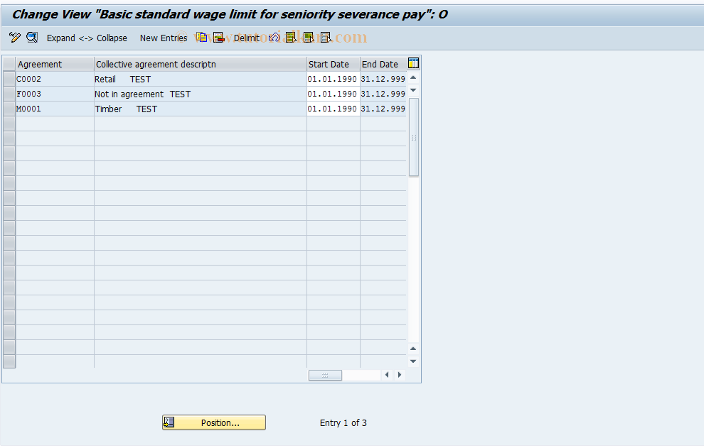 SAP TCode S_AHR_61000555 - IMG-Activity: OHAARIN024