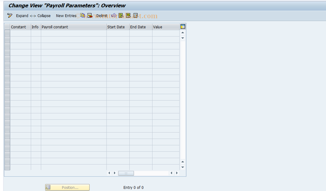 SAP TCode S_AHR_61000556 - IMG Activity: OHAMX_SS400