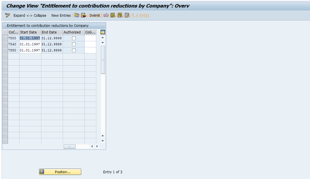 SAP TCode S_AHR_61000573 - IMG-Activity: OHAARSS004