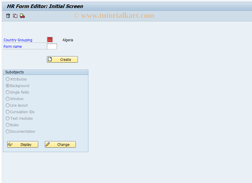 SAP TCode S_AHR_61000580 - IMG-Activity: SIMG_OHABR_615