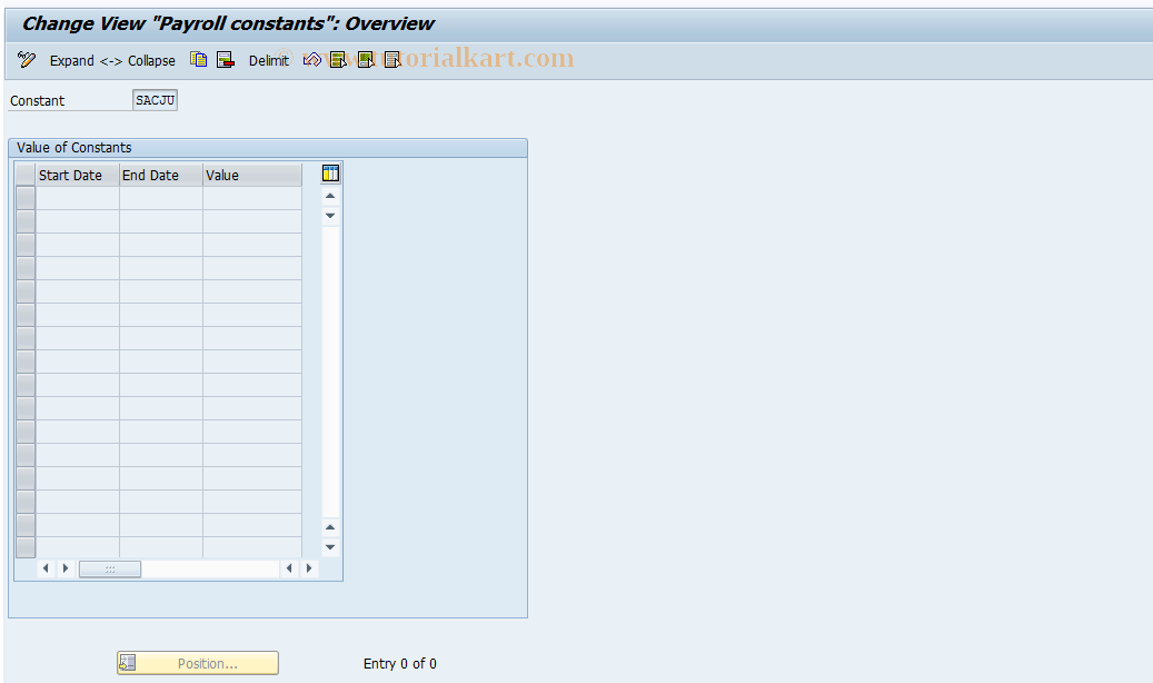 SAP TCode S_AHR_61000594 - IMG-Activity: OHAARSA004