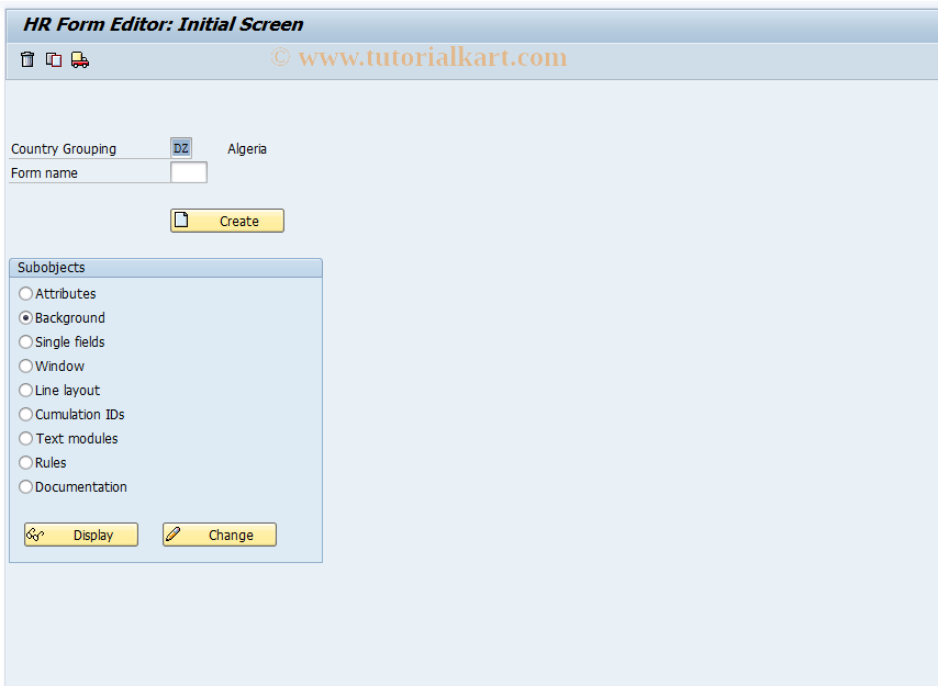 SAP TCode S_AHR_61000605 - IMG-Activity: SIMG_OHAMX_515
