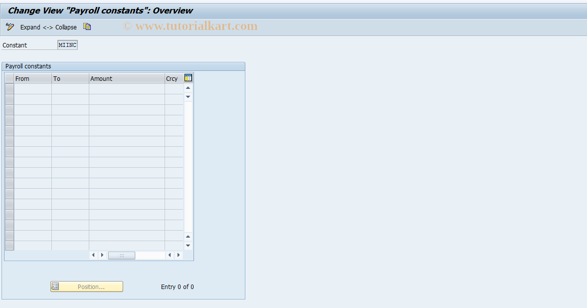 SAP TCode S_AHR_61000614 - IMG-Activity: OHABR_IR001