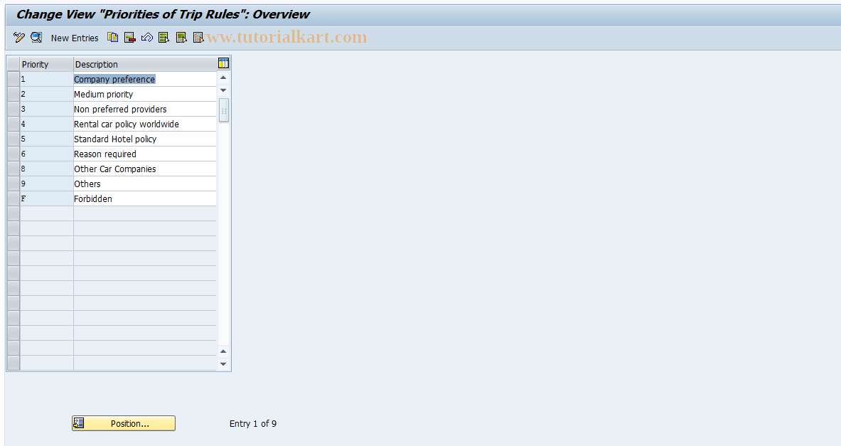 SAP TCode S_AHR_61000654 - IMG Activity: OFTP_PR_003_03