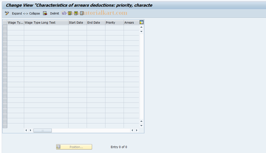 SAP TCode S_AHR_61000680 - IMG-Activity: OHABR_DE1041