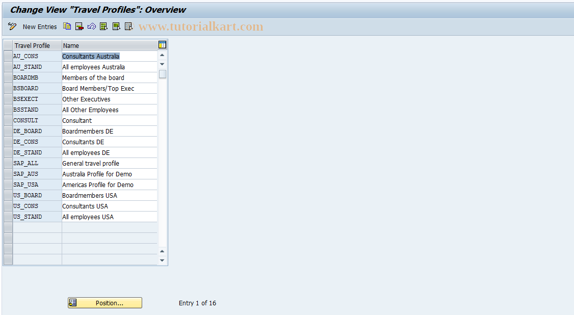 SAP TCode S_AHR_61000691 - IMG Activity: OFTP_PR_003_01