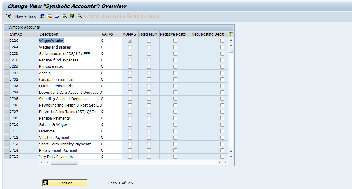 SAP TCode S_AHR_61000703 - IMG-Activity: OHABR_RI042