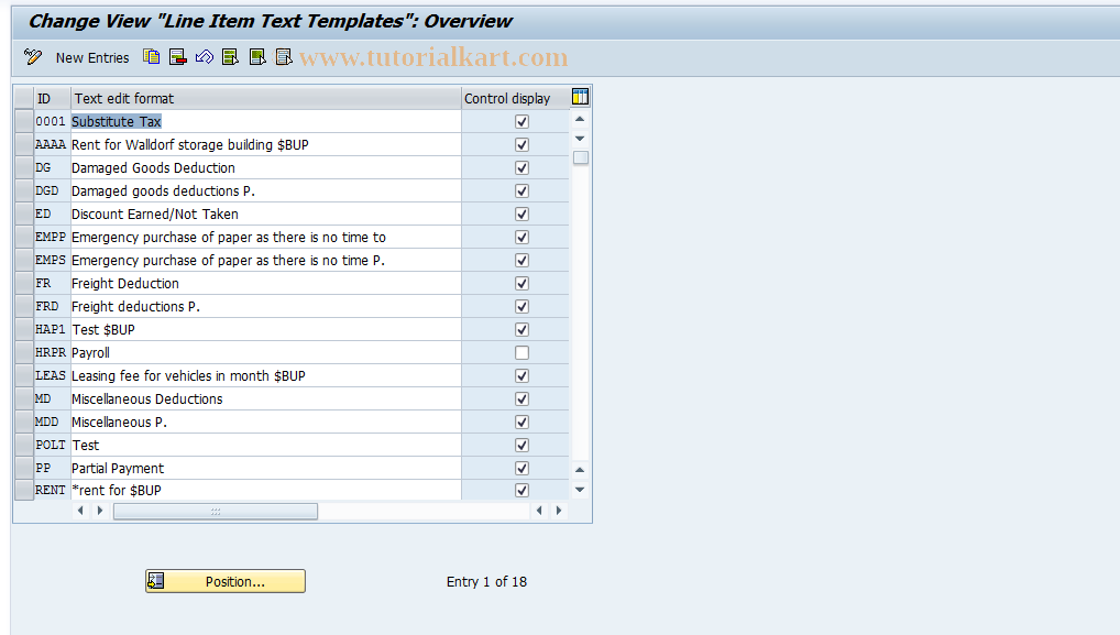 SAP TCode S_AHR_61000707 - IMG-Activity: OHAVE_RI070