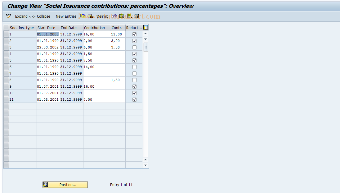 SAP TCode S_AHR_61000712 - IMG-Activity: OHAARSS016