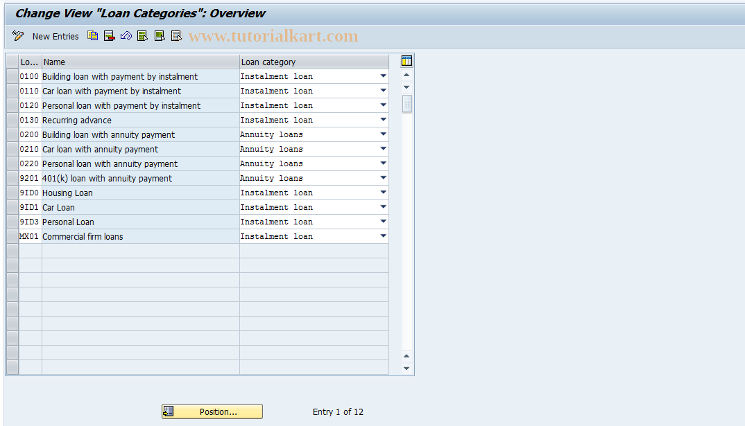 SAP TCode S_AHR_61000721 - IMG-Activity: OHABR_DL032