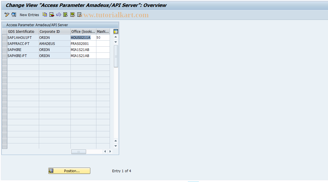 SAP TCode S_AHR_61000725 - IMG Activity: OFTP_MD_001_01