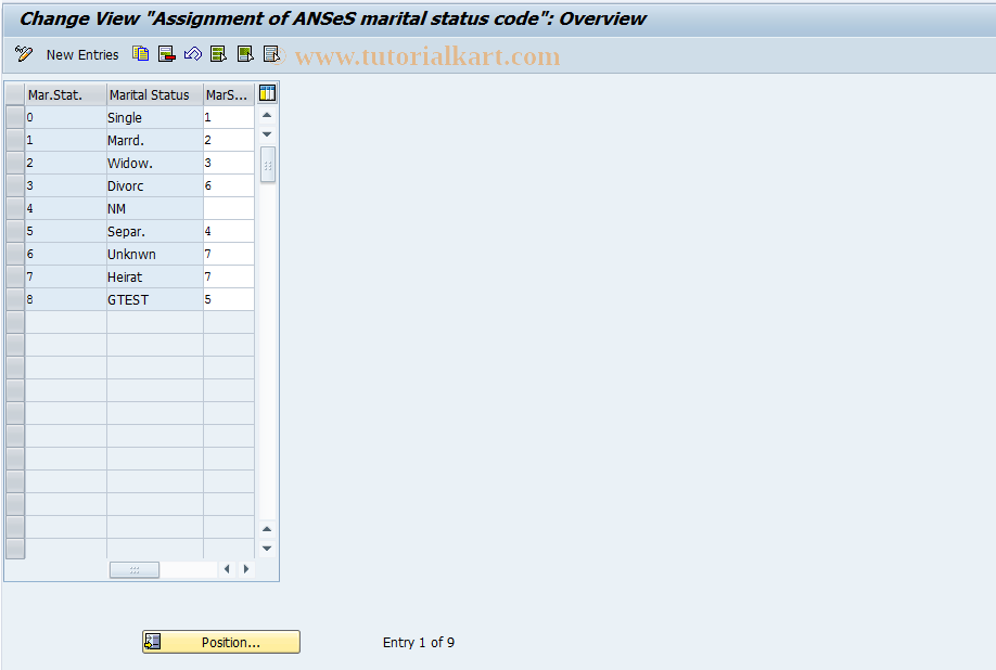 SAP TCode S_AHR_61000768 - IMG-Activity: OHAARAN004