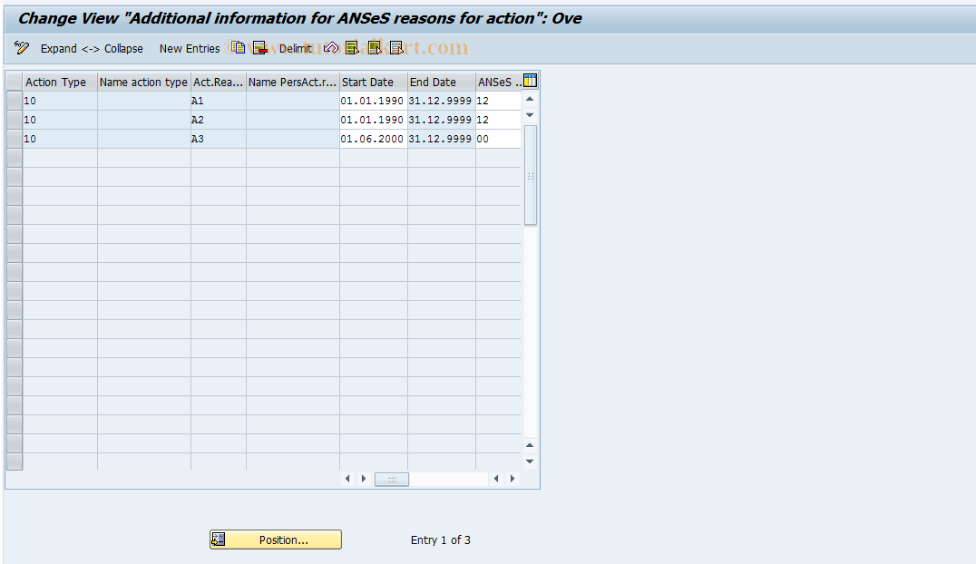 SAP TCode S_AHR_61000776 - IMG-Activity: OHAARAN011