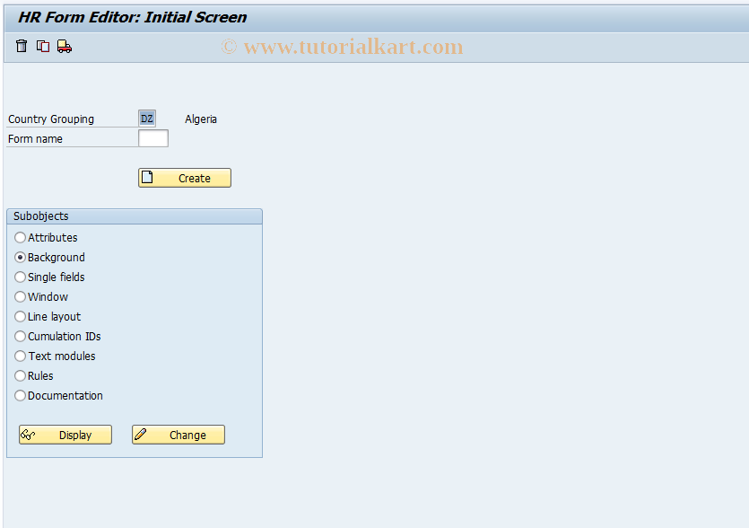 SAP TCode S_AHR_61000780 - IMG-Activity: SIMG_OHAMX_457