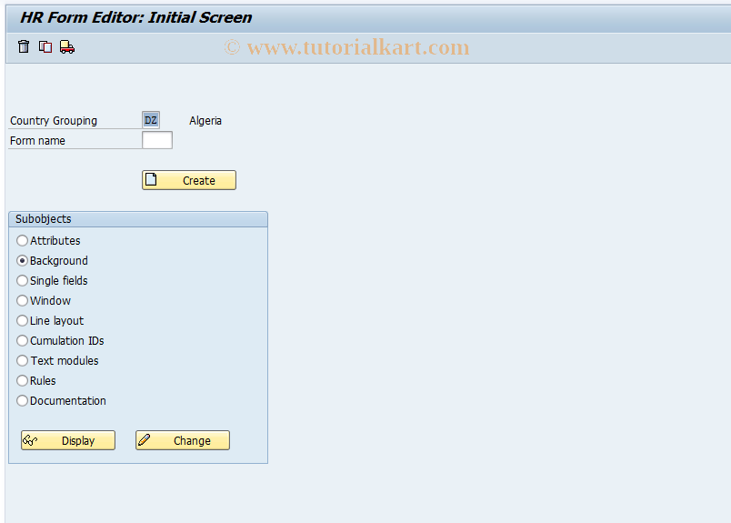 SAP TCode S_AHR_61000793 - IMG-Activity: SIMG_OHAAR_615