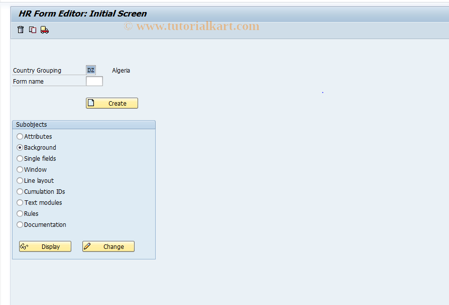 SAP TCode S_AHR_61000831 - IMG-Activity: SIMG_OHAVE_457