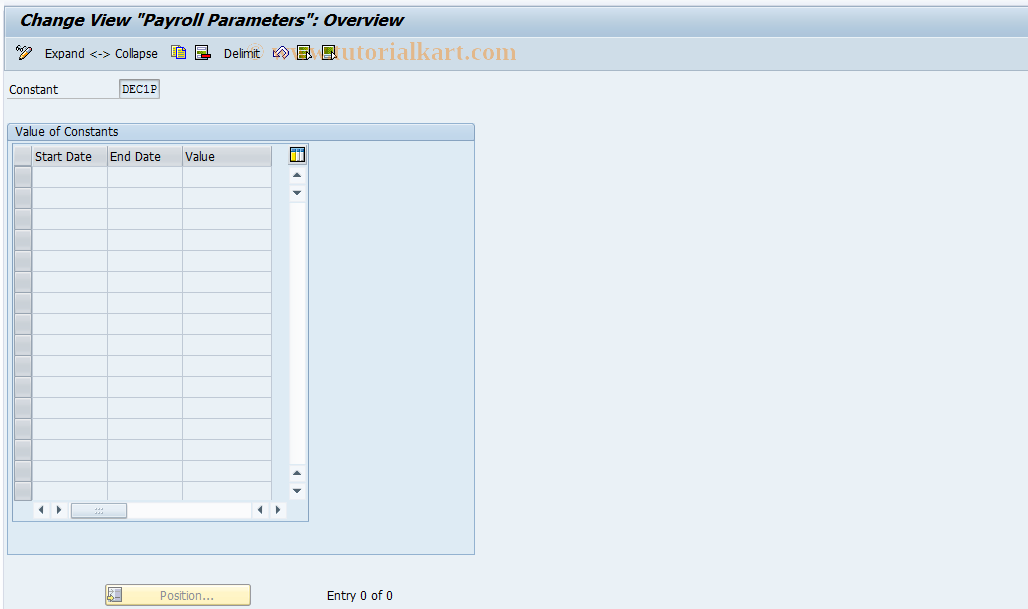 SAP TCode S_AHR_61000854 - IMG Activity: OHABR_DT013