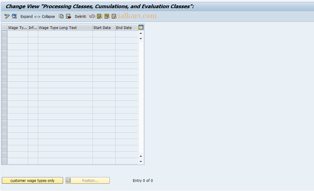 SAP TCode S_AHR_61000860 - IMG-Activity: OHAMX_TE210