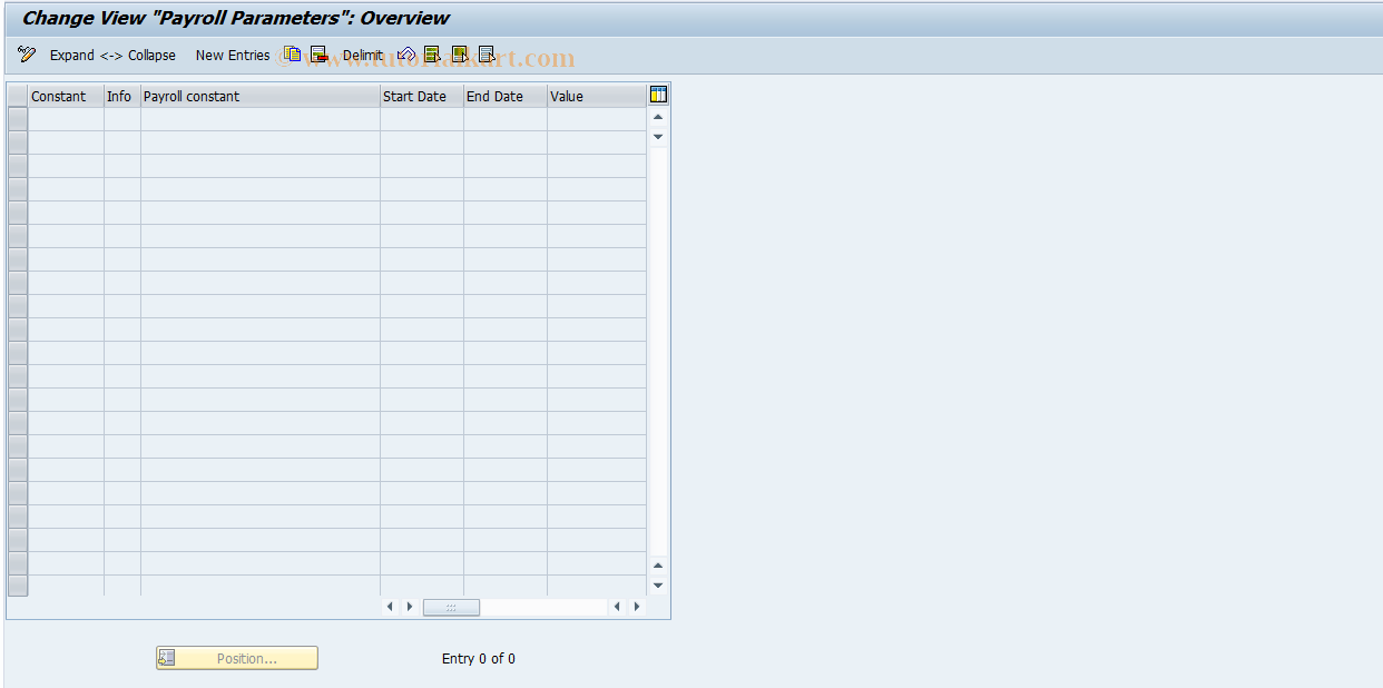 SAP TCode S_AHR_61000866 - IMG-Activity: OHAMX_TE100