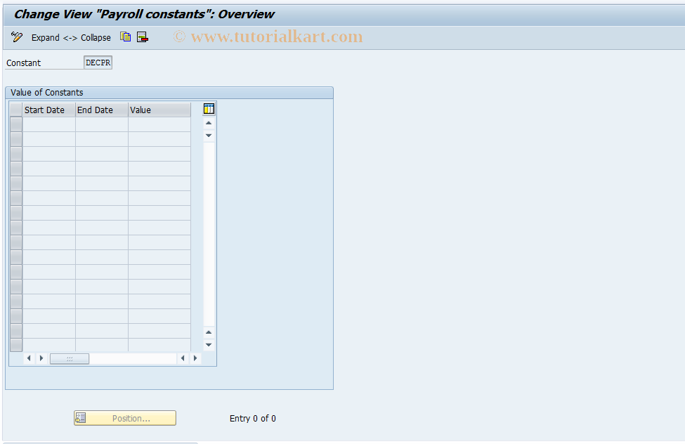 SAP TCode S_AHR_61000869 - IMG Activity: OHABR_DT001