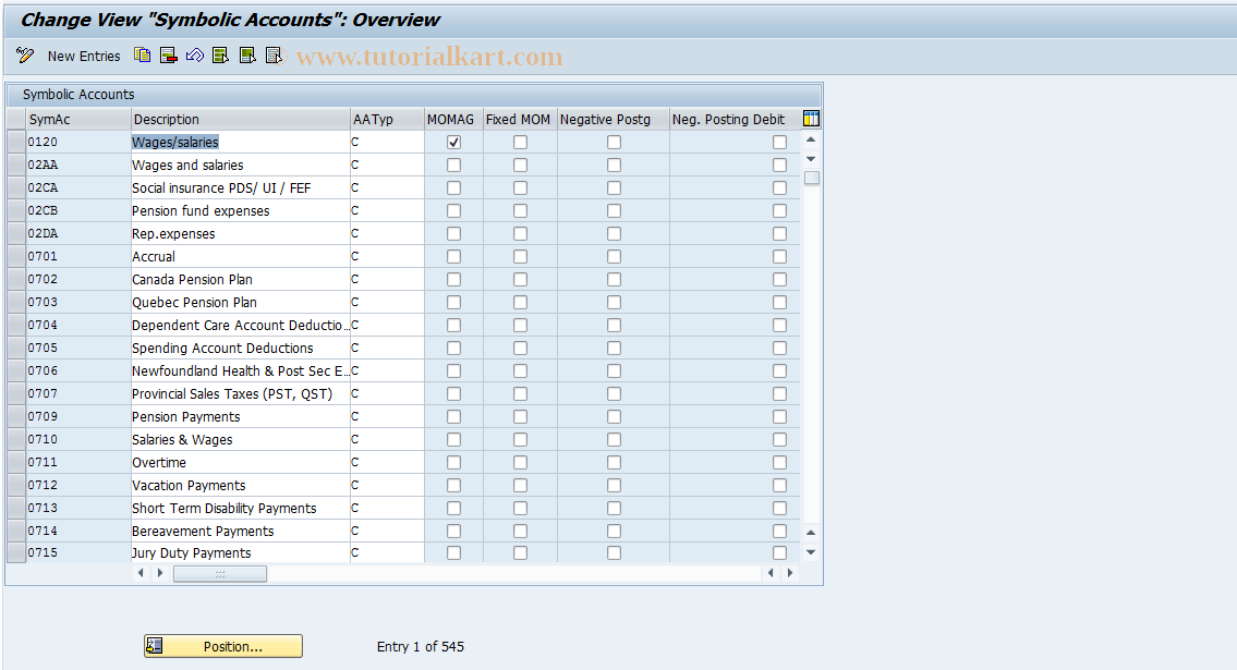 SAP TCode S_AHR_61000871 - IMG-Activity: OHAAR_RI042