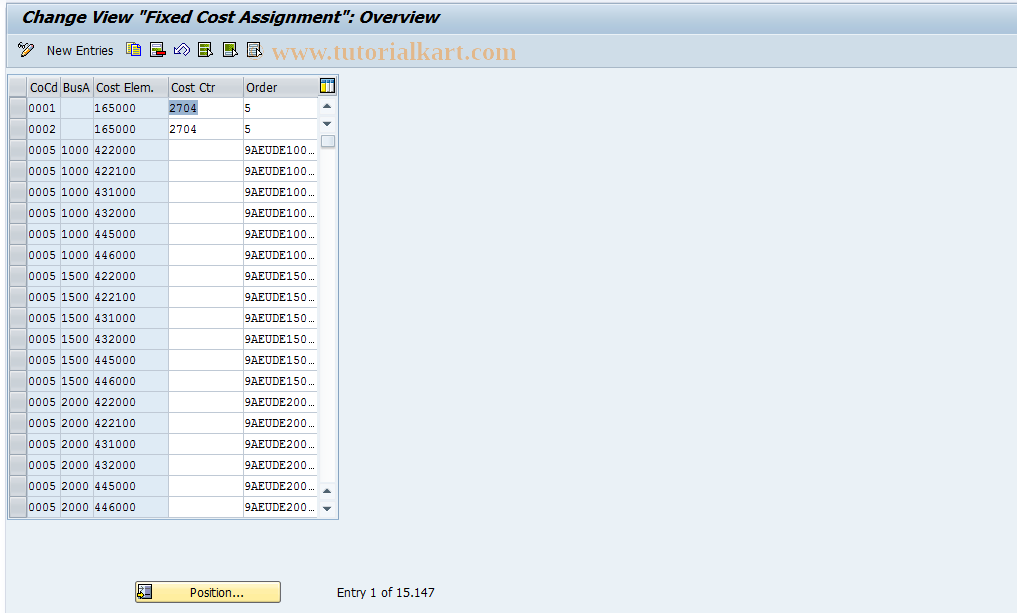 SAP TCode S_AHR_61000890 - IMG-Activity: OHAMX_RI061